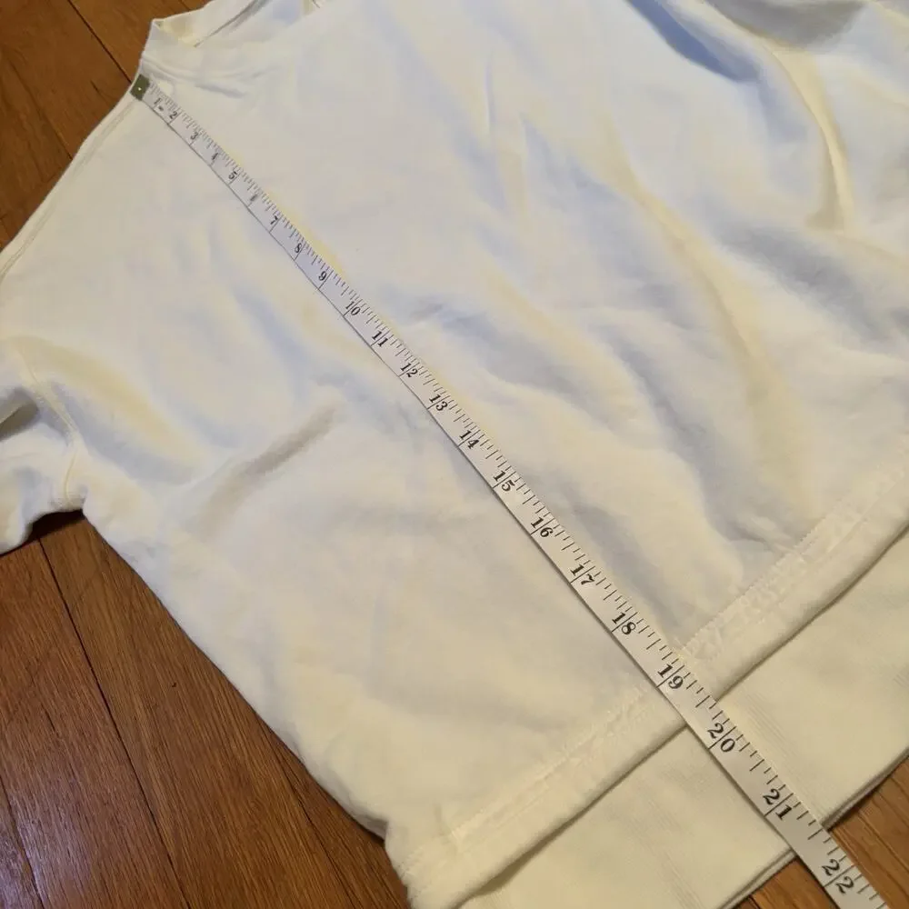 NWT ATHLETA Women’s Sundown Sweatshirt 2.0 White XS Stain New Workout Top